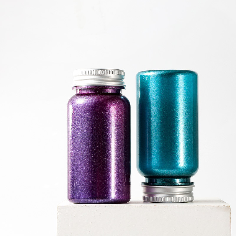 Food grade pet 120ml large ring bottle aluminum cover tablet powder sub-bottle thickened portable capsule bottle
