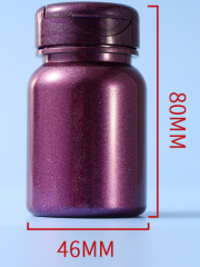 Food grade PET 80ml large ring bottle flip cover pill fish oil capsule medicine packaging bottle health care product bottle