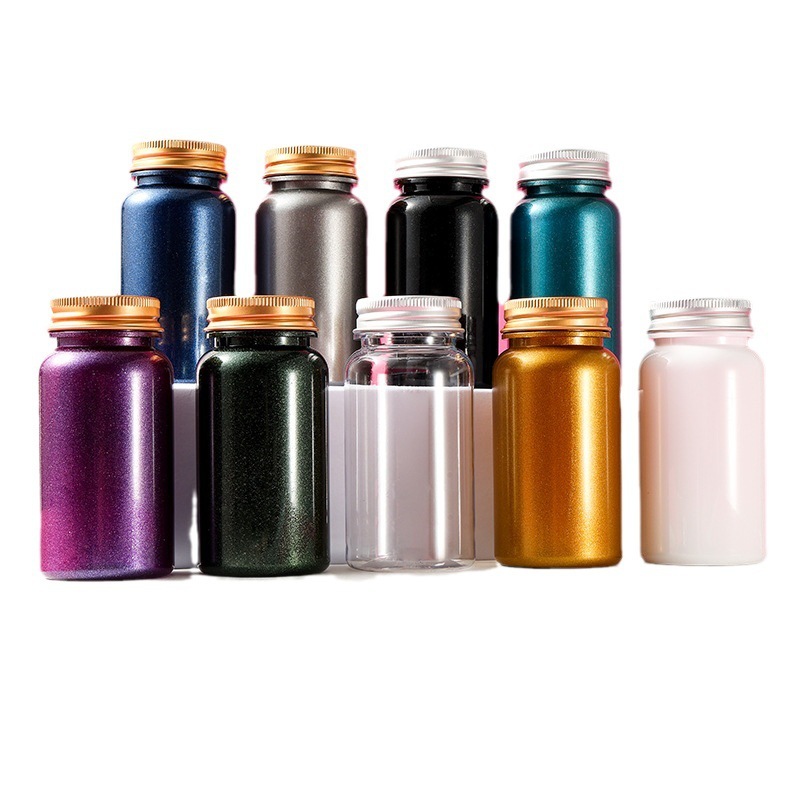 Food grade pet 120ml large ring bottle aluminum cover tablet powder sub-bottle thickened portable capsule bottle