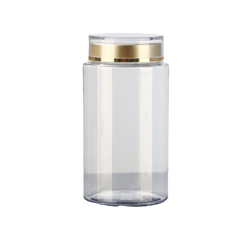 American ginseng 250g dry goods 580ml transparent PET plastic bottle Panax notoginseng powder 200g sealed can transparent