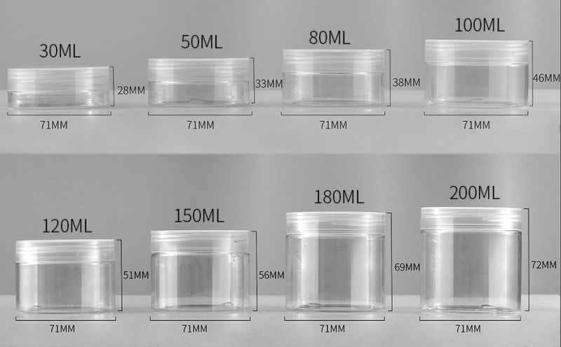 68 teeth transparent cream bottle 100g cosmetics sub-bottle 250g eye cream jar 30g face cream jar