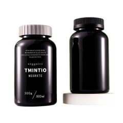 Black PET health product bottle 500ml powder tablet bottle 500cc