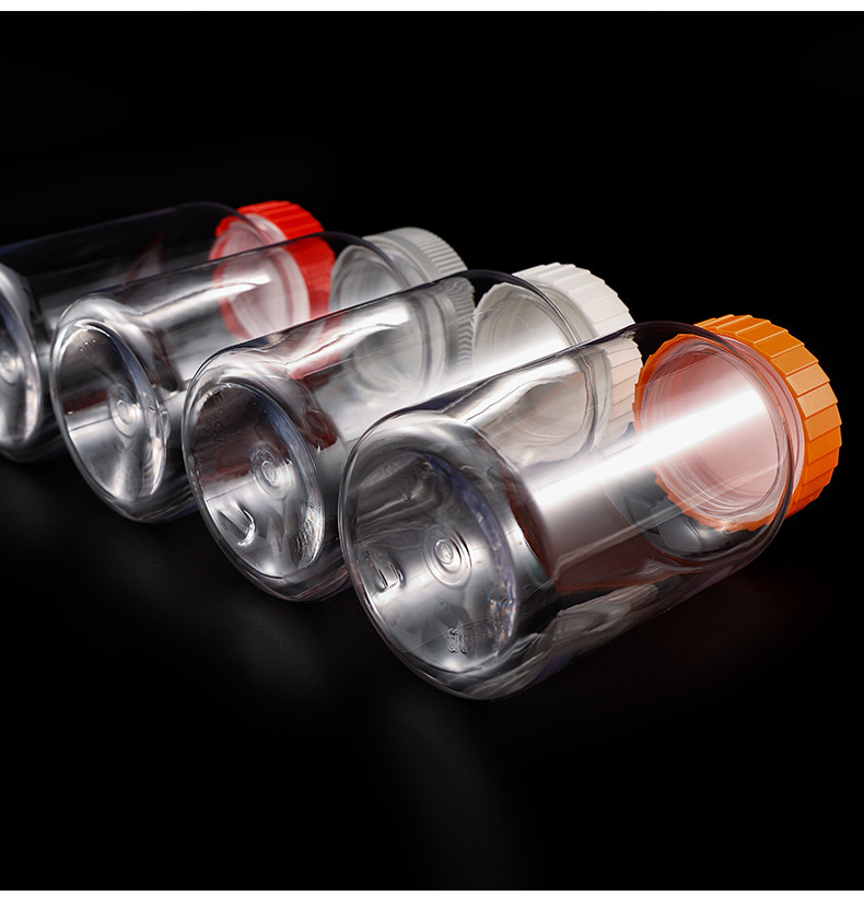High-end 400ml health product bottle Panax notoginseng powder capsule bottle press cap saffron dendrobium PET transparent bottle