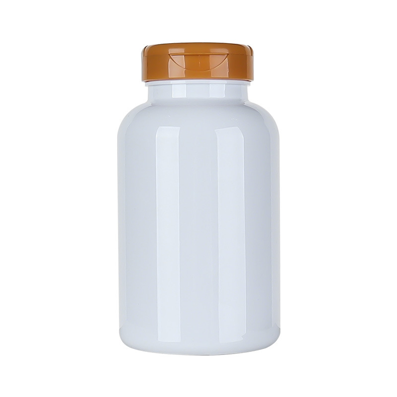 300ML maca vitamin tablet health care product bottle white light-proof bottle flip-top capsule pill bottle