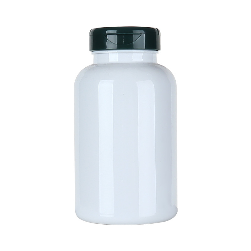 300ML maca vitamin tablet health care product bottle white light-proof bottle flip-top capsule pill bottle