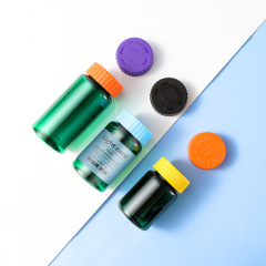 Green empty bottle 80-150ml capsule bottle press screw cap food grade medicine bottle empty bottle small bottle
