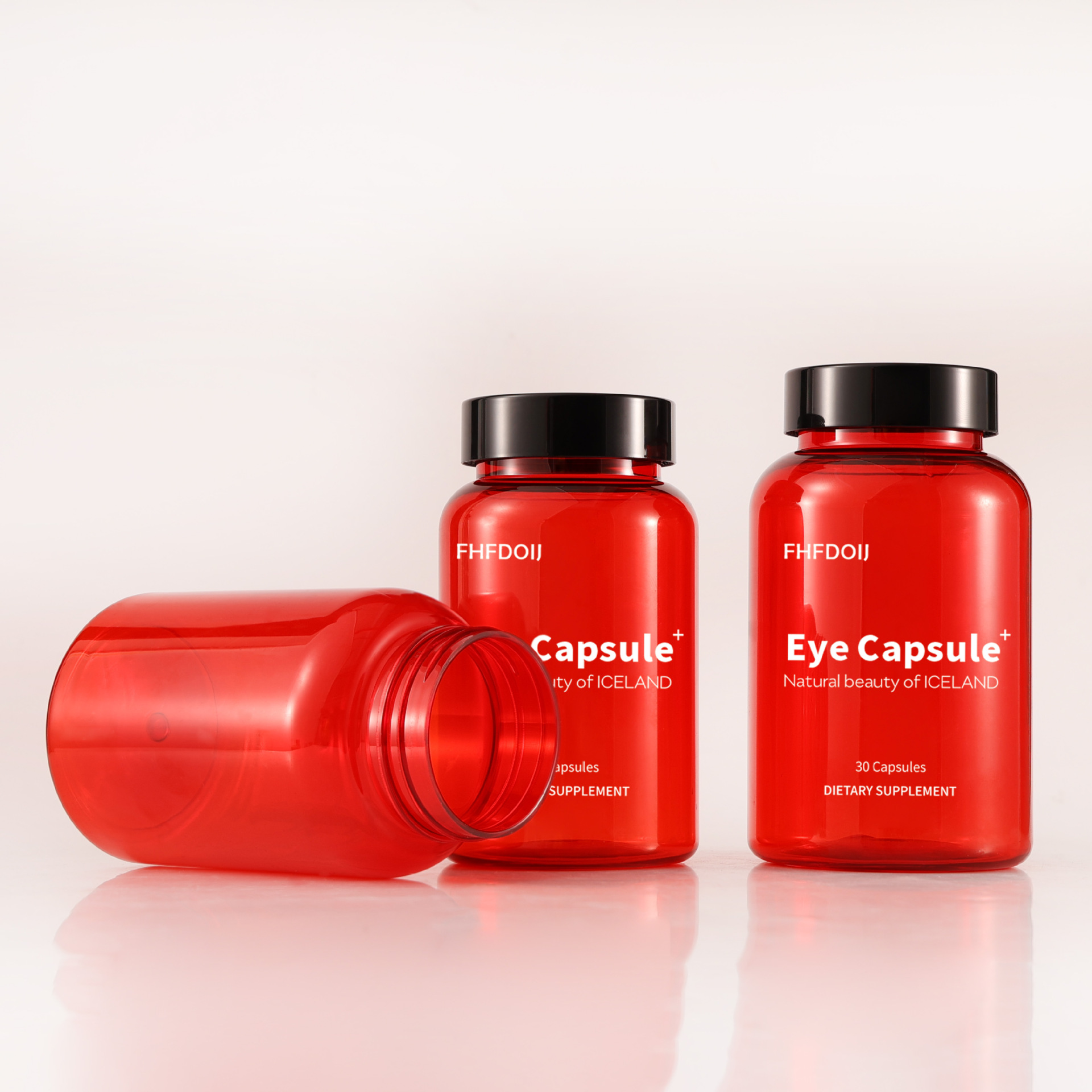 300ml bright red food grade bottle PET plastic sub-bottle 175ml powder sub-bottle 250ml thickened