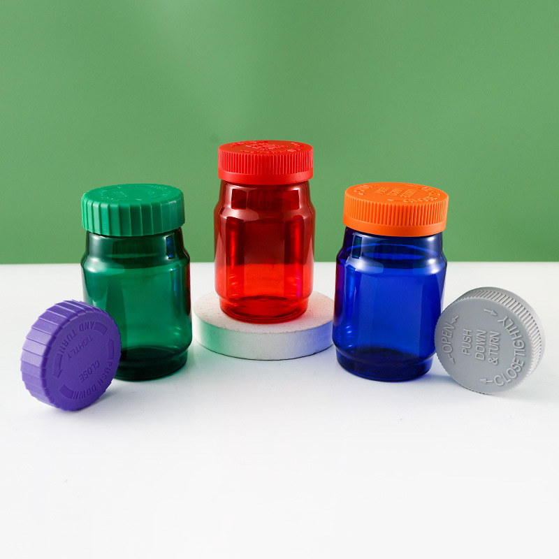 Big belly bottle 265cc capsule packaging bottle press screw cap PET health care product bottle white empty bottle