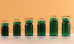 pet80ml green bottle 150ml medicine bottle tablet stripe press cap 120ml plastic bottle gear press cap