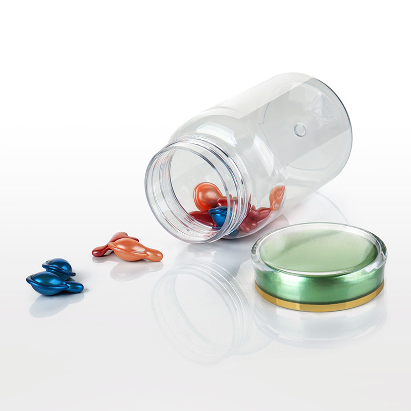 175ML crown cap PET plastic large capacity health care product bottle Cordyceps saffron capsule packaging large bottle jar