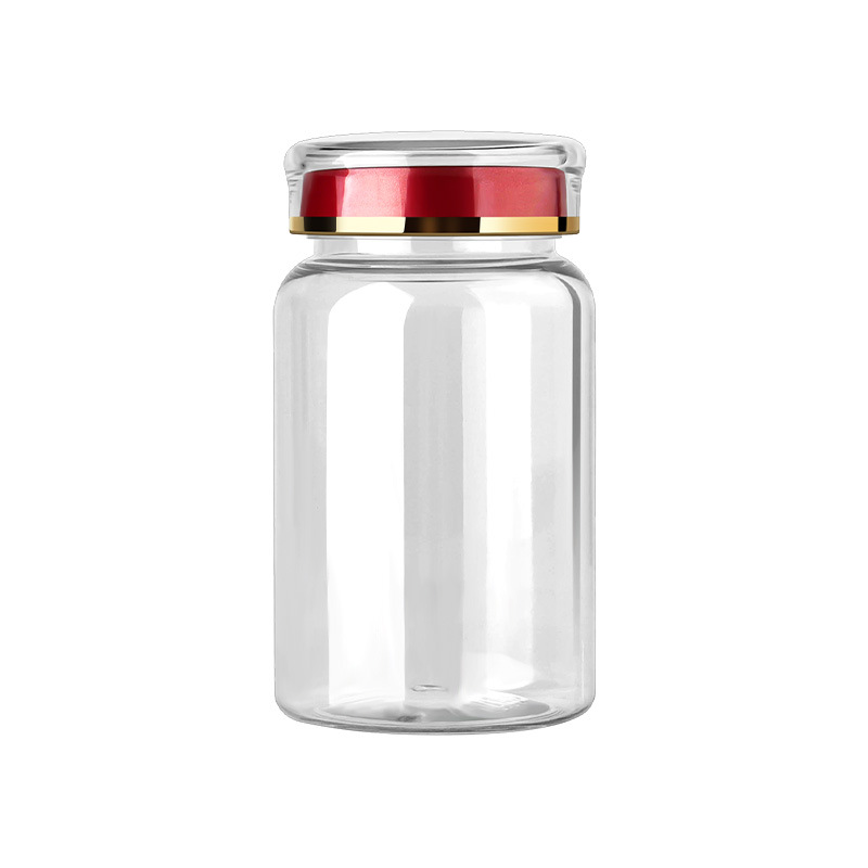 175ML crown cap PET plastic large capacity health care product bottle Cordyceps saffron capsule packaging large bottle jar