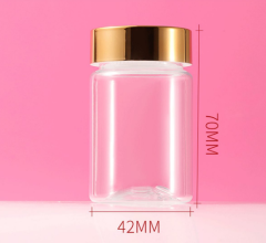 PET transparent bottle 50ml food grade packaging general empty bottle small medicine bottle sealed sub-bottle plastic bottle
