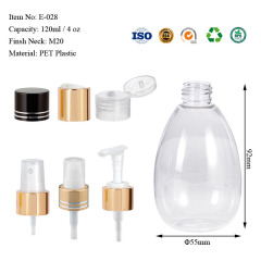 PET plastic bulb bottles 120ML 200ML 300ML 480ML 750ML