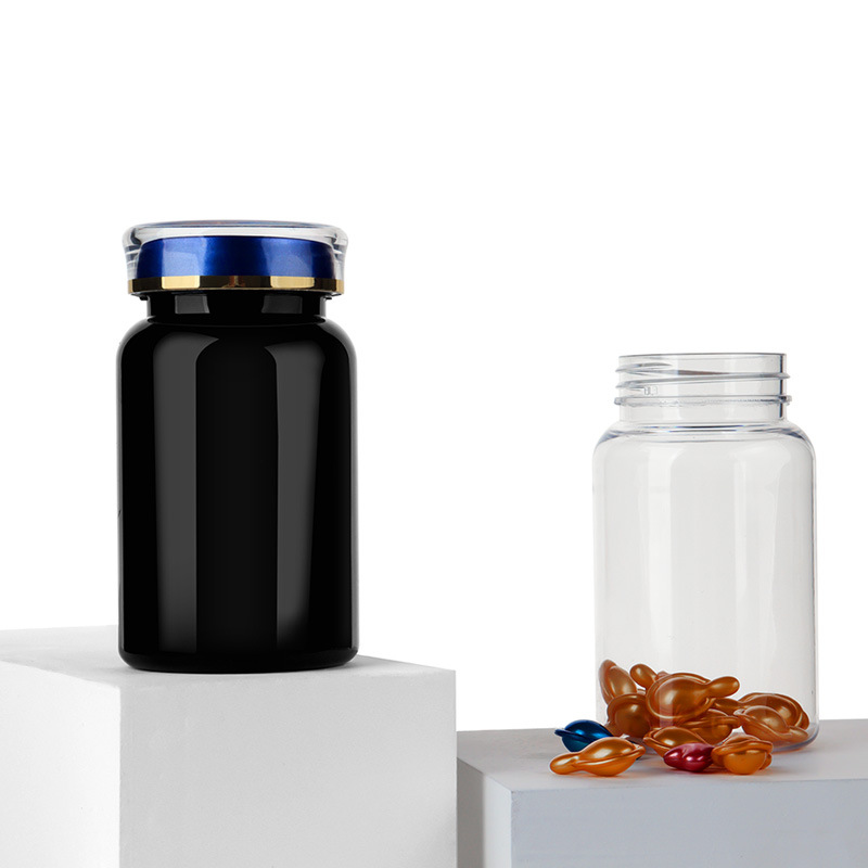 175ML crown cap PET plastic large capacity health care product bottle Cordyceps saffron capsule packaging large bottle jar