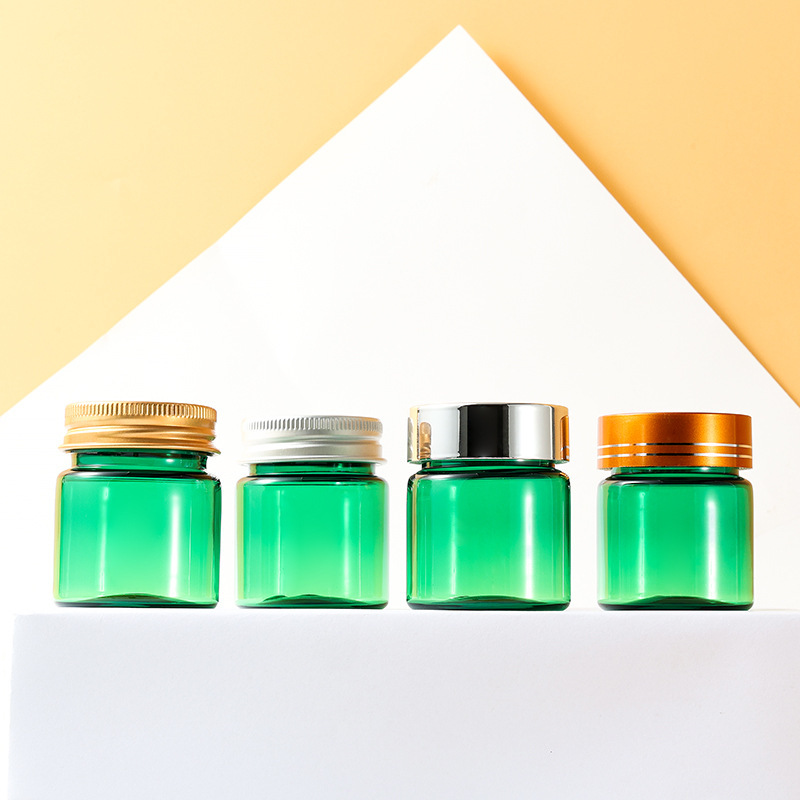 PET plastic bottle 30ml semi-transparent green bottle food grade packaging general empty bottle small medicine bottle sealed sub-bottle