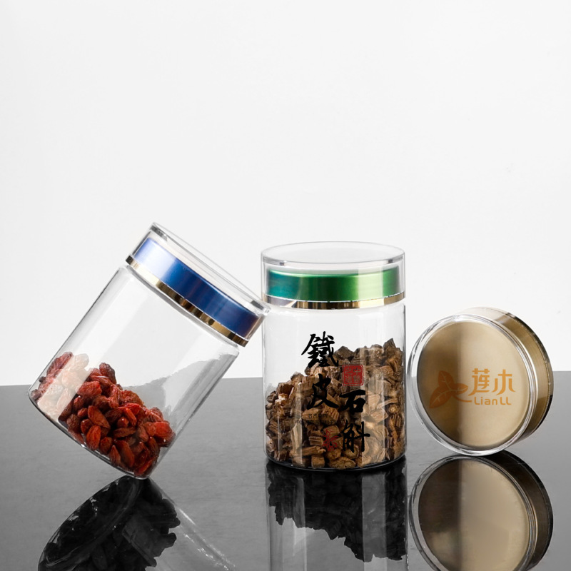 260ml high light transmittance American ginseng can 250g transparent sealed can black wolfberry Panax notoginseng powder tea can