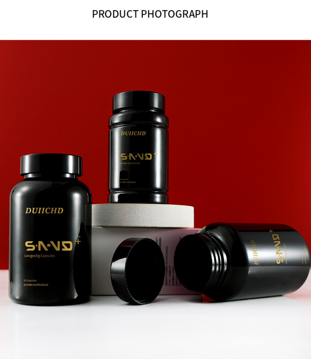 140-300 ml PET black capsule bottle black cover empty medicine bottle packing health care capsule portable thickened
