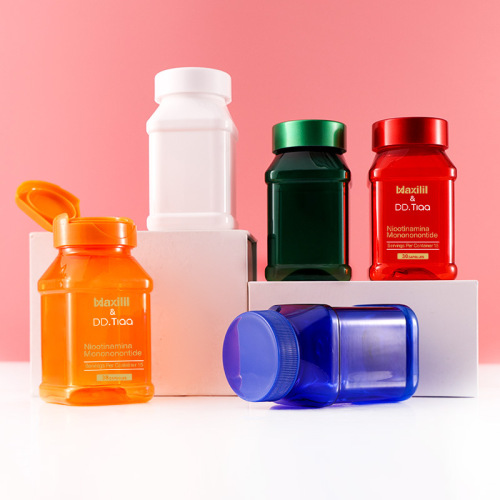 110ml square plastic bottle pet food grade powder capsule packaging bottle
