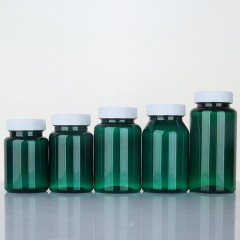 Dark green 80-150 ml high-end health care product bottle pet plastic bottle empty medicine bottle soft capsule bottle