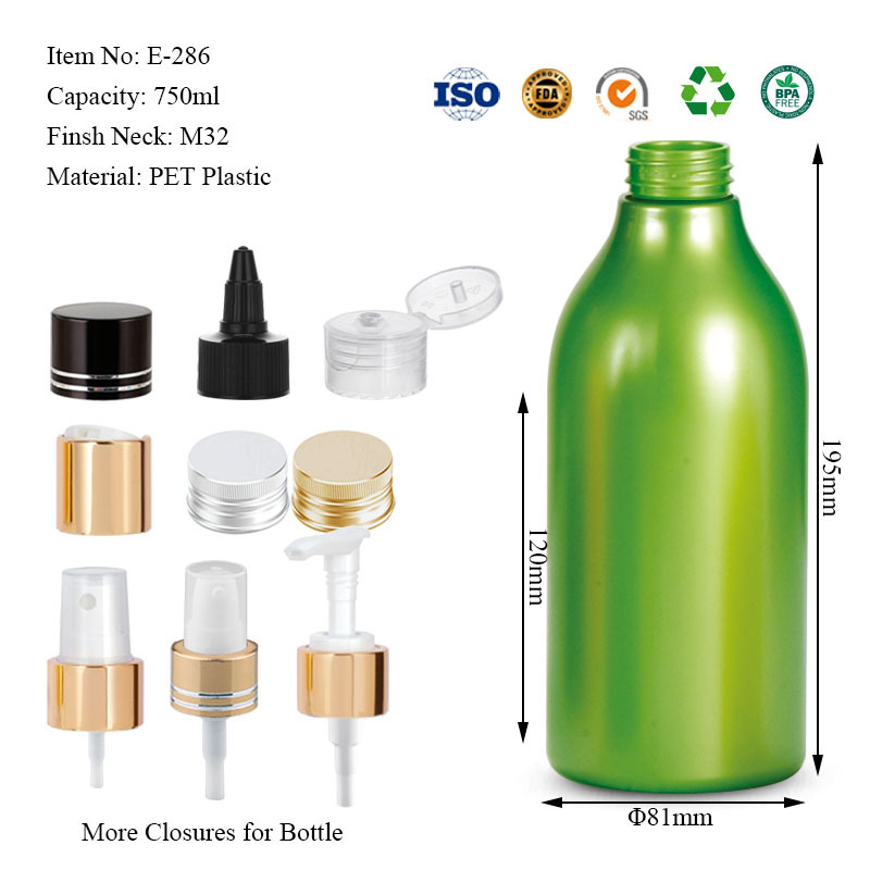 PET plastic slanted shoulder round bottles 120ML 230ML 500ML 780ML