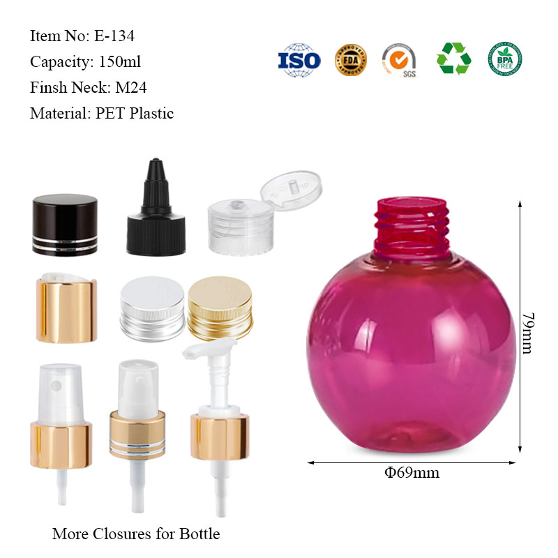 PET plastic ball bottles 50ML 90ML 150ML 250ML 320ML 450ML 1000ML
