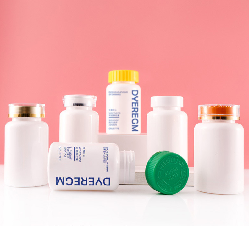 140ml white health product bottle 140ccpet capsule bottle plastic packaging tablet bottle