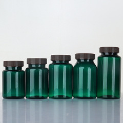 Dark green 80-150 ml high-end health care product bottle pet plastic bottle empty medicine bottle soft capsule bottle