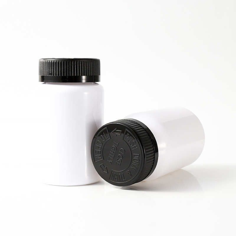 PET 80cc white light-proof plastic bottle 120ml capsule bottle tablet bottle black screw cap bottle thickened