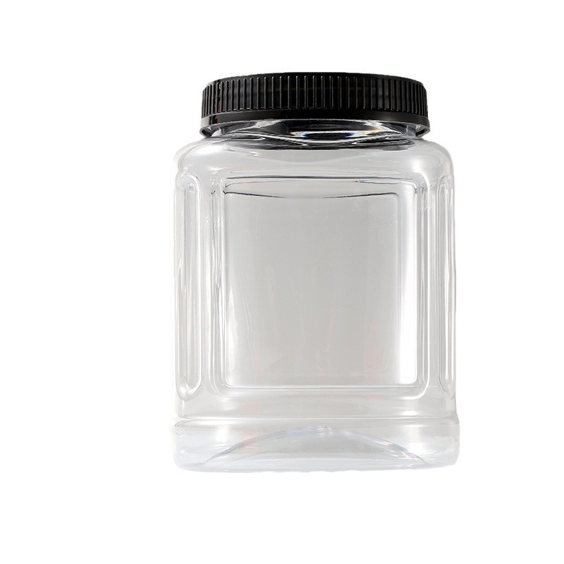 850ml transparent jar food grade PET plastic wide mouth bottle dried fruit melon seeds special shaped sub-bottle