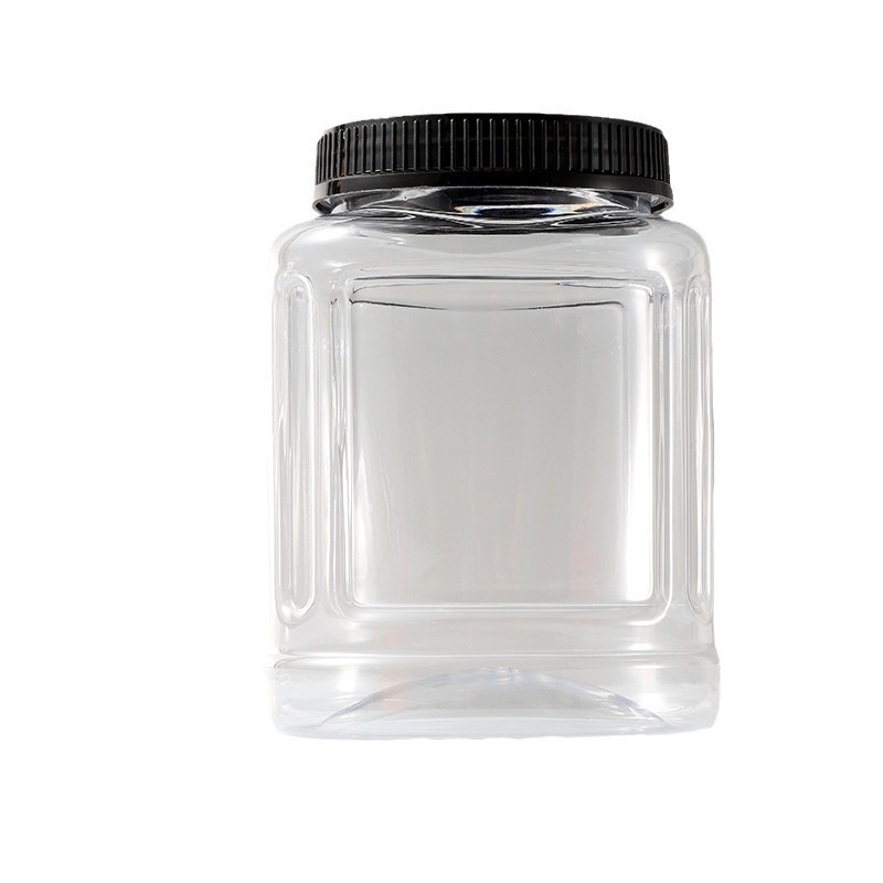 850ml transparent jar food grade PET plastic wide mouth bottle dried fruit melon seeds special shaped sub-bottle