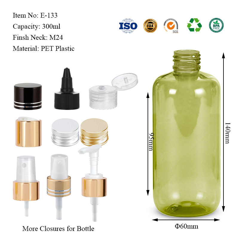 PET plastic venice round bottles 300ML 520ML 800ML 980ML