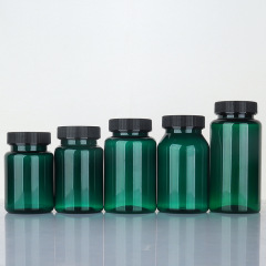 Dark green 80-150 ml high-end health care product bottle pet plastic bottle empty medicine bottle soft capsule bottle