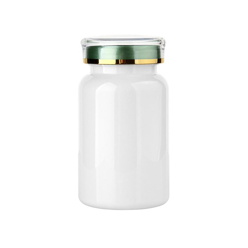 175ML crown cap PET plastic large capacity health care product bottle Cordyceps saffron capsule packaging large bottle jar