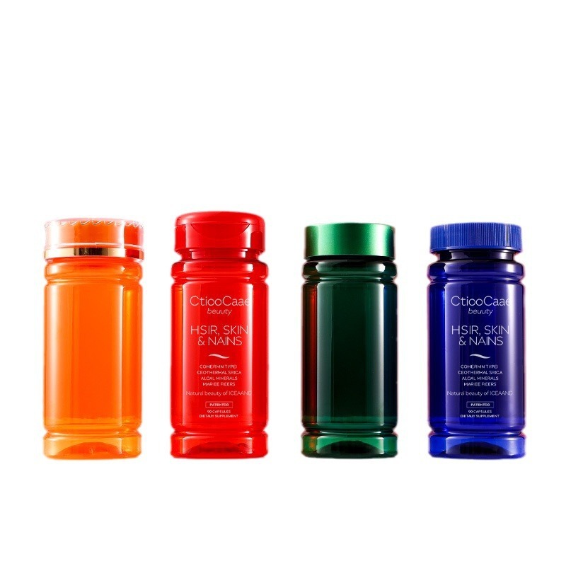 100ml bamboo bottle PET capsule bottle 100ML health care product bottle thickened