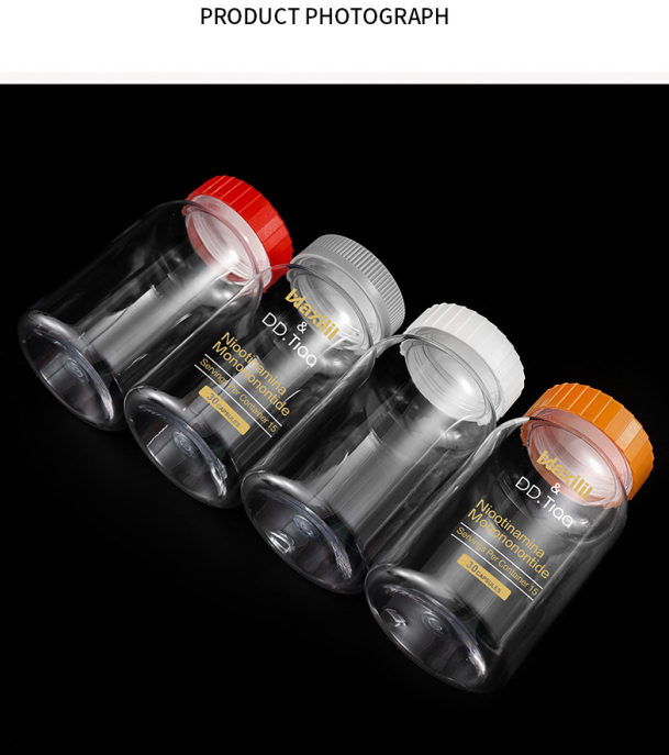 High-end 400ml health product bottle Panax notoginseng powder capsule bottle press cap saffron dendrobium PET transparent bottle