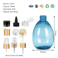 PET plastic bulb bottles 120ML 200ML 300ML 480ML 750ML