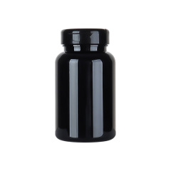 200ML black PET plastic large capacity health care product bottle Cordyceps saffron capsule packaging large bottle PP flip cover
