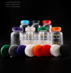 High-end 400ml health product bottle Panax notoginseng powder capsule bottle press cap saffron dendrobium PET transparent bottle