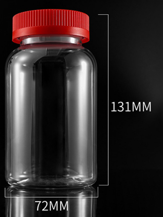 High-end 400ml health product bottle Panax notoginseng powder capsule bottle press cap saffron dendrobium PET transparent bottle