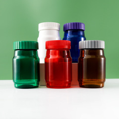 Big belly bottle 265cc capsule packaging bottle press screw cap PET health care product bottle white empty bottle