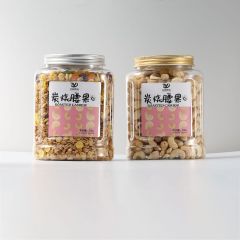 850ml transparent jar food grade PET plastic wide mouth bottle dried fruit melon seeds special shaped sub-bottle