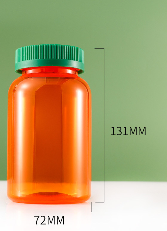 High-grade PET health product bottle 400cc Panax notoginseng powder capsule medicine packaging bottle 400ml capsule bottle with cover thickened