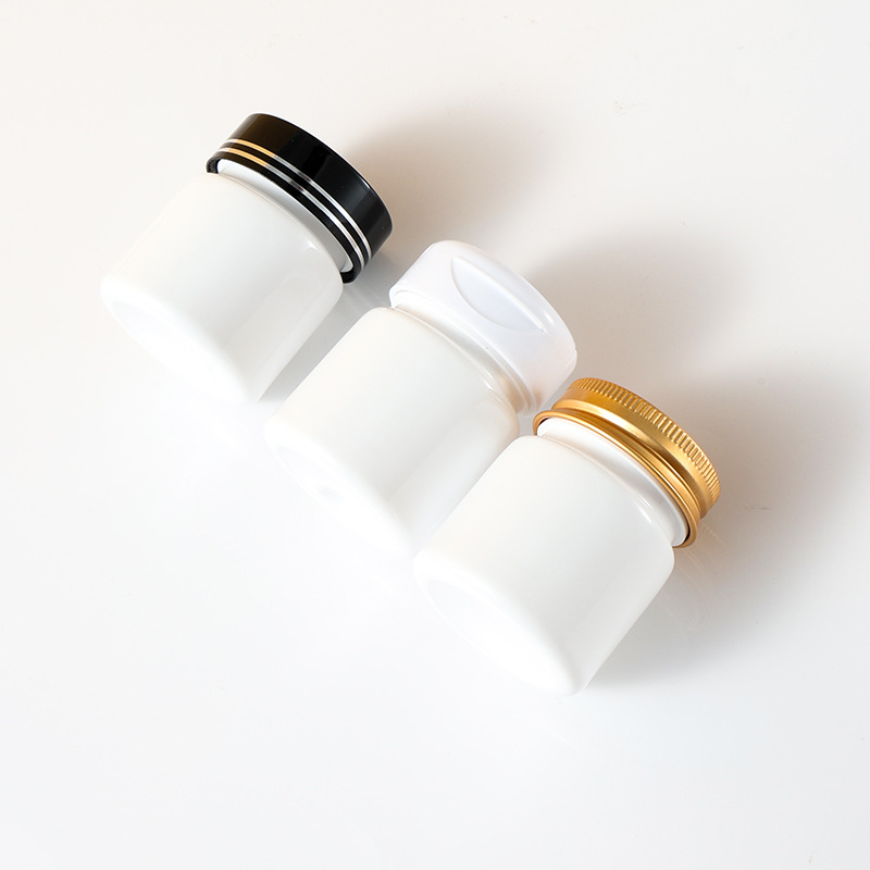 30ml white bottle food grade packaging capsule empty bottle small medicine bottle sealed sub-bottle PET plastic bottle