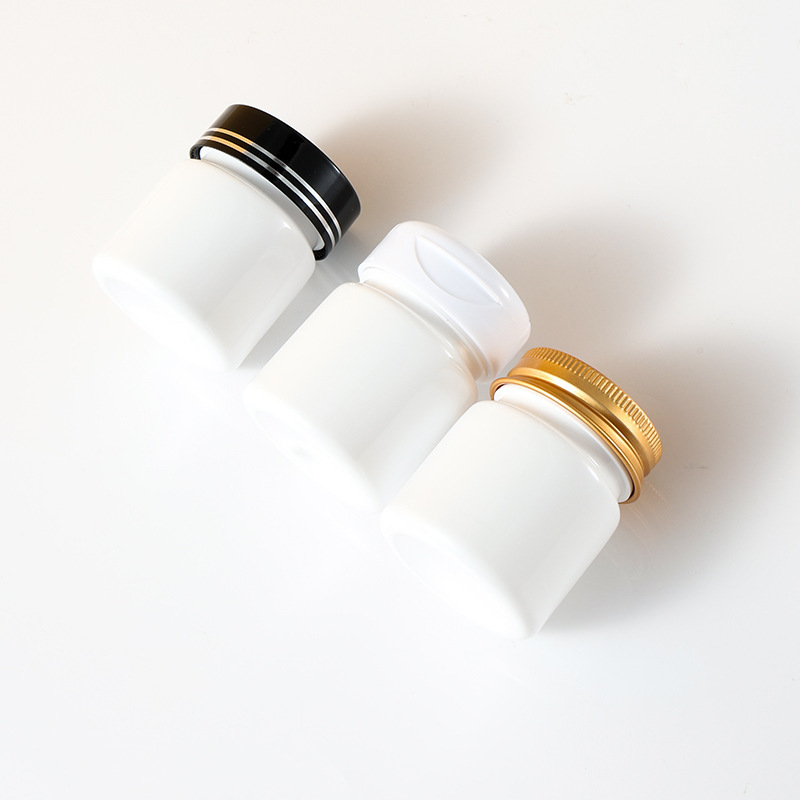 30ml white bottle food grade packaging capsule empty bottle small medicine bottle sealed sub-bottle PET plastic bottle