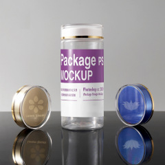 High transparency pet transparent plastic bottle 470ml food grade American ginseng 250g sealed can Panax notoginseng powder black wolfberry can