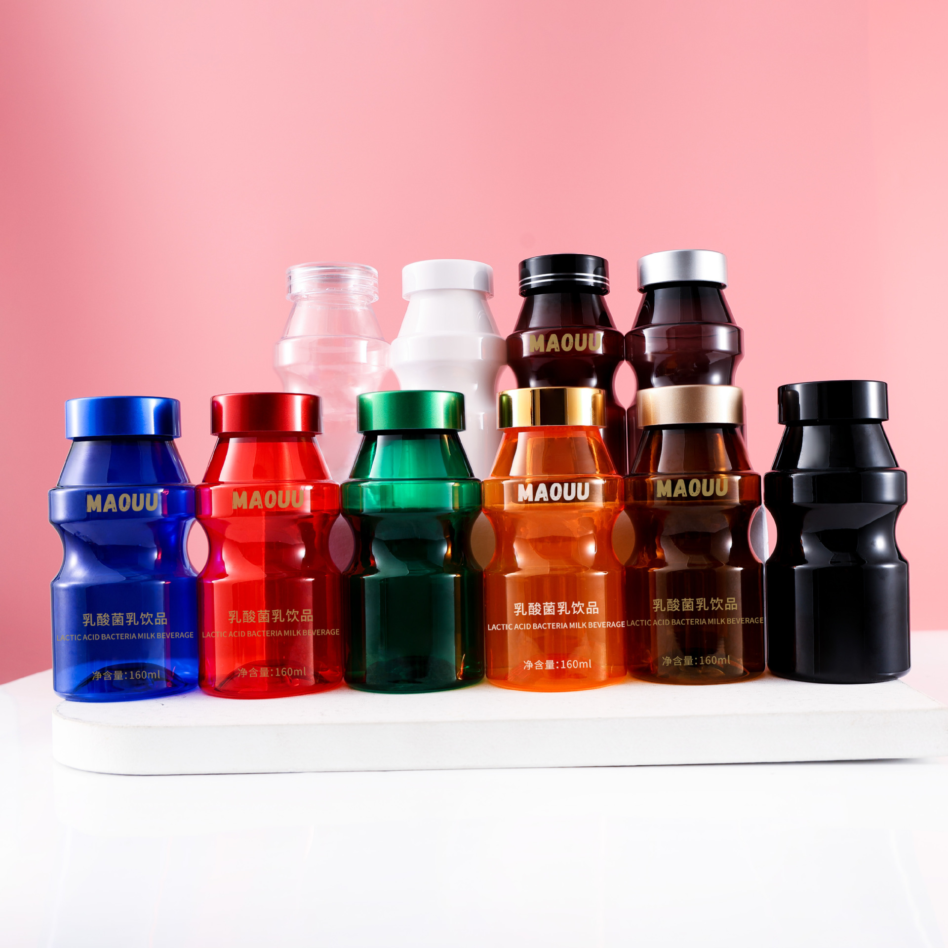 High-grade 160ml health care product PET packaging plastic bottle Lactic acid bacteria empty bottle beverage sub-packaging sample bottle thickened