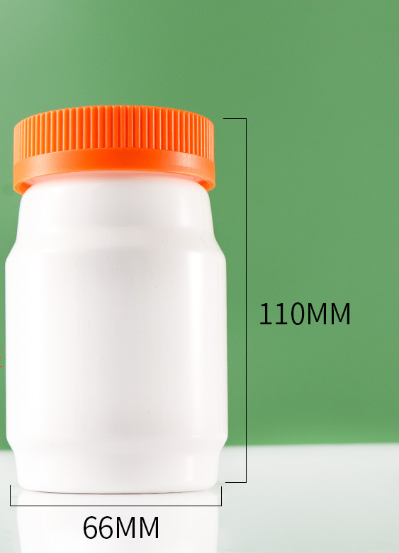 Big belly bottle 265cc capsule packaging bottle press screw cap PET health care product bottle white empty bottle