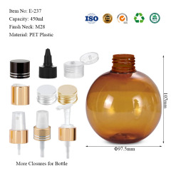 PET plastic ball bottles 50ML 90ML 150ML 250ML 320ML 450ML 1000ML