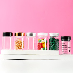 PET transparent bottle 50ml food grade packaging general empty bottle small medicine bottle sealed sub-bottle plastic bottle