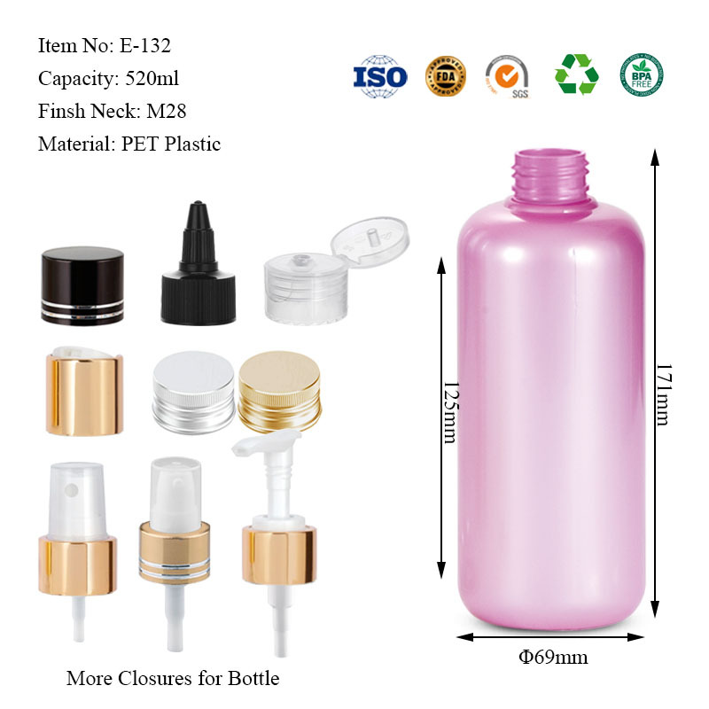 PET plastic venice round bottles 300ML 520ML 800ML 980ML